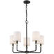 Chelsea 5 Light 24.75 inch Matte Black/Modern Gold Chandelier Ceiling Light